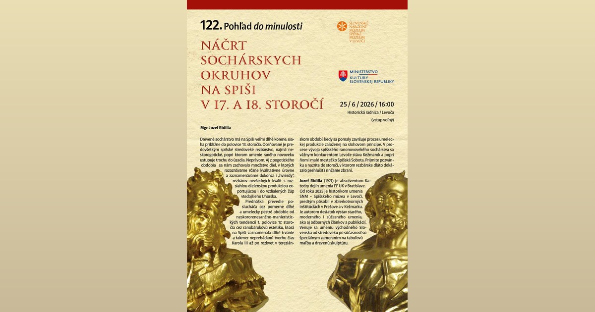 122. Pohľad do minulosti: Náčrt sochárskych okruhov na Spiši v 17. a 18. storočí
