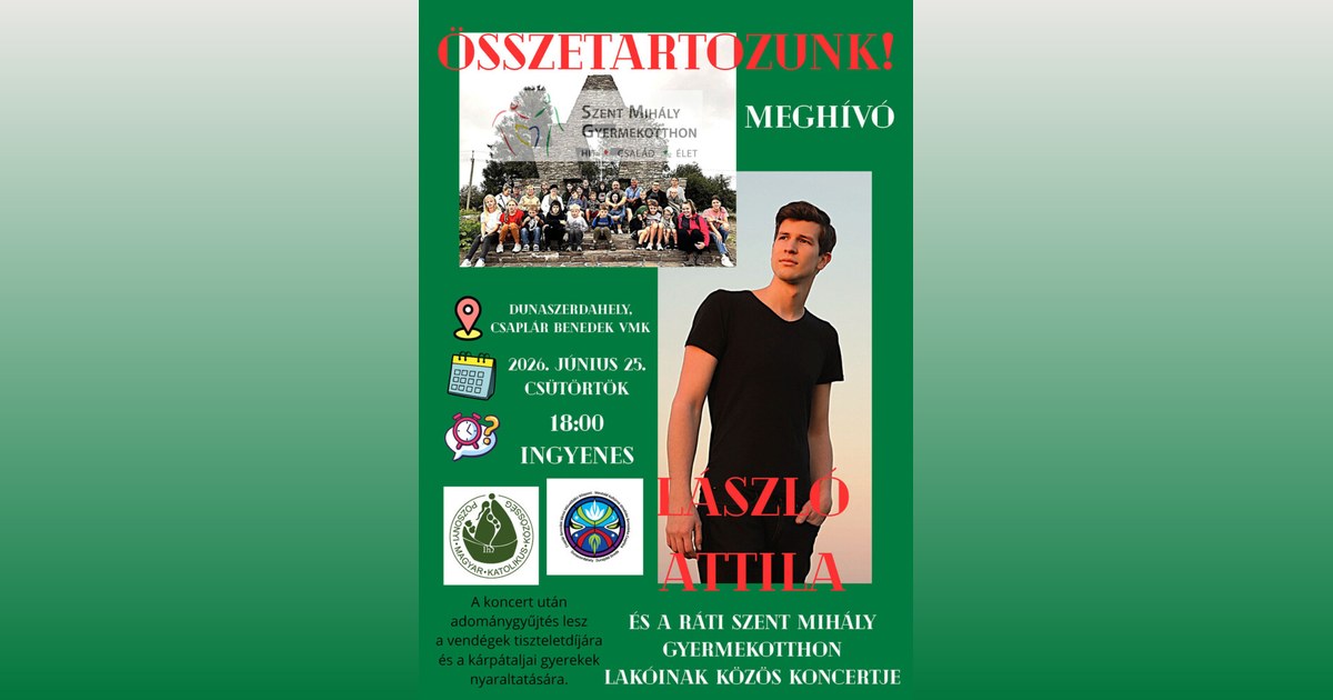 Spoločný koncert: László Attila a obyvatelia Detského domova Svätého Michala v Ráti