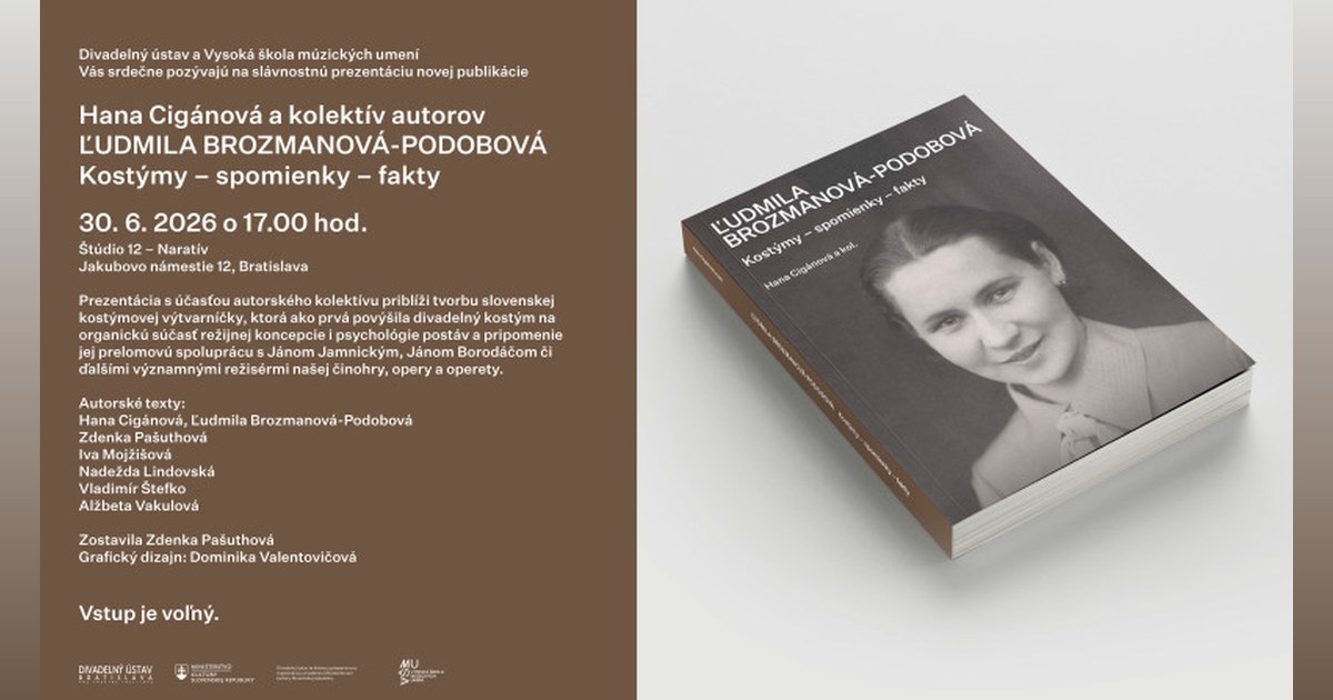 ĽUDMILA BROZMANOVÁ-PODOBOVÁ. Kostýmy – spomienky – fakty