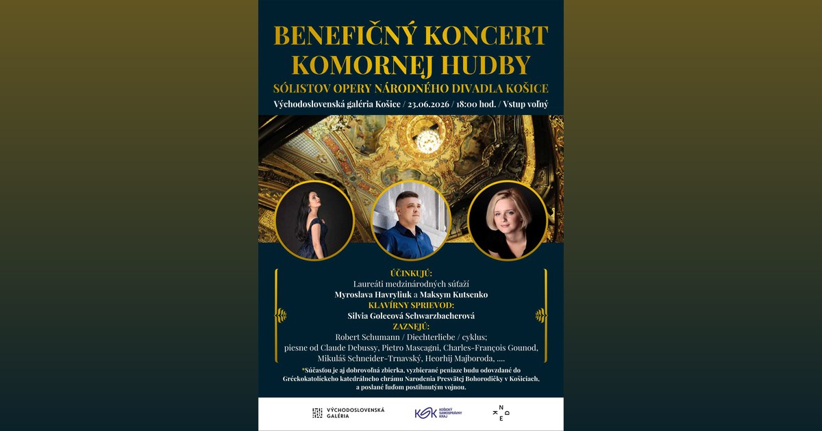 Benefičný koncert komornej hudby sólistov opery Národného divadla Košice