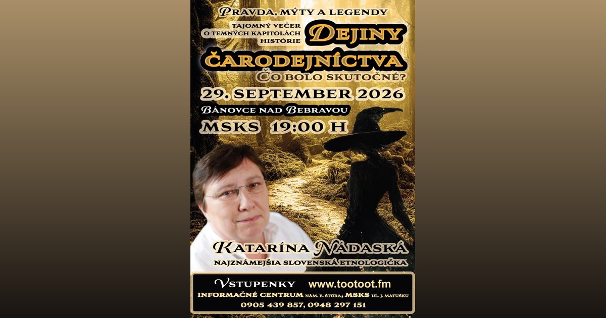 Dejiny čarodejníctva s Katarínou Nádaskou